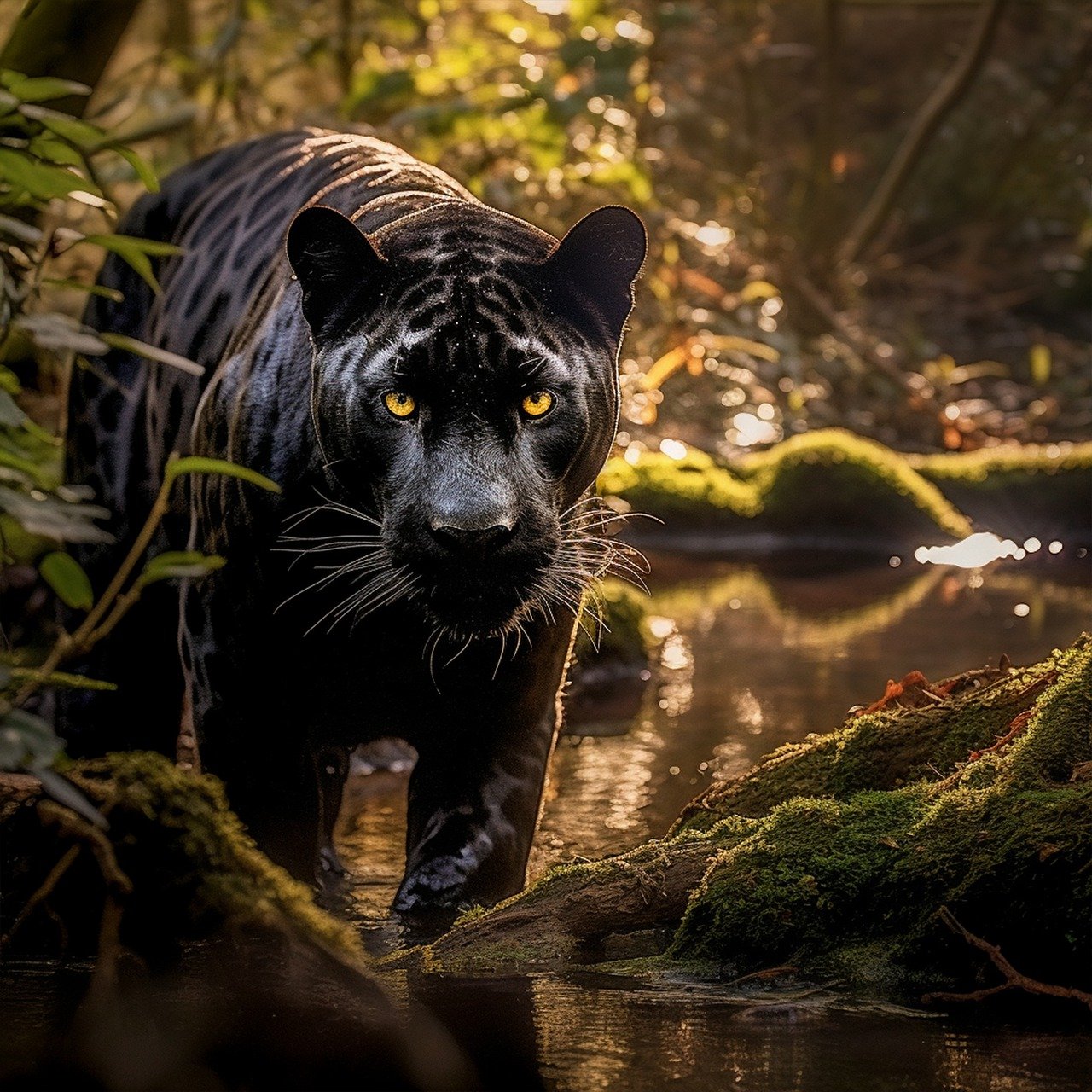 black panther, big cats, wildlife